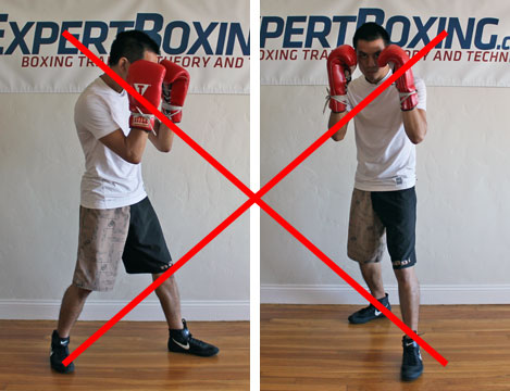 boxing footwork tips - hands up