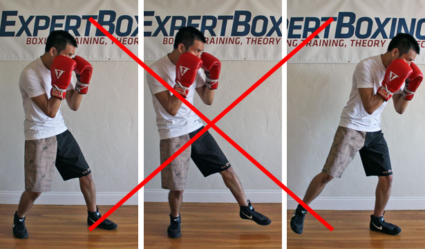boxing footwork tips - stiff upper body